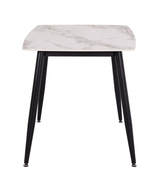 ΤΡΑΠΕΖΙ RAVEN HM9854.04 ΚΕΡΑΜΙΚΟ TOP ΜΕ ΟΨΗ ΜΑΡΜΑΡΟΥ τ.CALACATTA 120x70x73Υεκ.