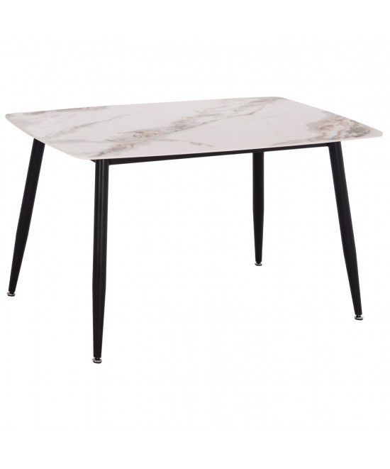 ΤΡΑΠΕΖΙ RAVEN HM9854.04 ΚΕΡΑΜΙΚΟ TOP ΜΕ ΟΨΗ ΜΑΡΜΑΡΟΥ τ.CALACATTA 120x70x73Υεκ.