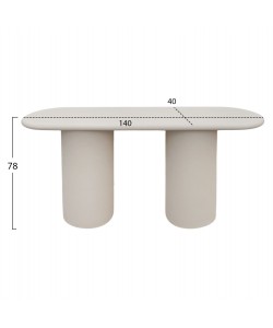 ΚΟΝΣΟΛΑ KENJI HM6584.02 FIBER CEMENT ΣΕ ΑΝΟΙΧΤΟ ΜΠΕΖ--140x40x78Υεκ.
