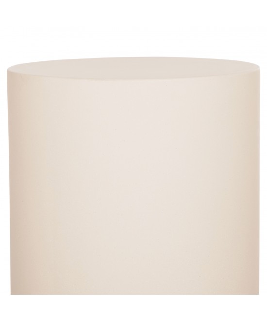 ΤΡΑΠΕΖΙ ΒΟΗΘΗΤΙΚΟ ΣΤΡΟΓΓΥΛΟ KYOKO HM6592.02 ΜΠΕΖ FIBER CEMENT Φ40x43Υεκ.