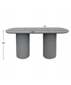 ΚΟΝΣΟΛΑ KENJI HM6584.01 FIBER CEMENT ΣΕ ΓΚΡΙ--140x40x78Υεκ.