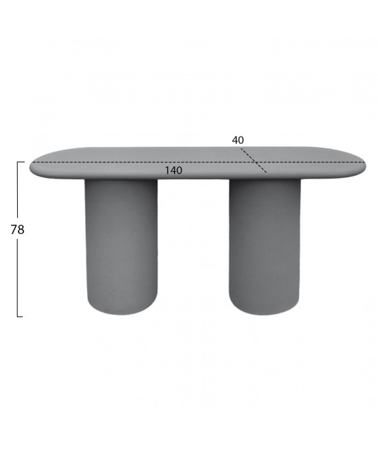 ΚΟΝΣΟΛΑ KENJI HM6584.01 FIBER CEMENT ΣΕ ΓΚΡΙ--140x40x78Υεκ.