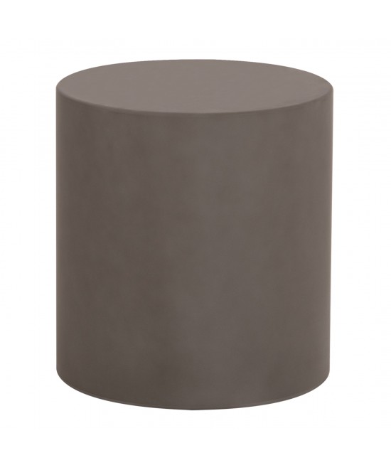 ΤΡΑΠΕΖΙ ΒΟΗΘΗΤΙΚΟ FIBER CEMENT ΣΤΡΟΓΓΥΛΟ KYOKO HM6592.01 ΓΚΡΙ Φ40x43Υεκ.