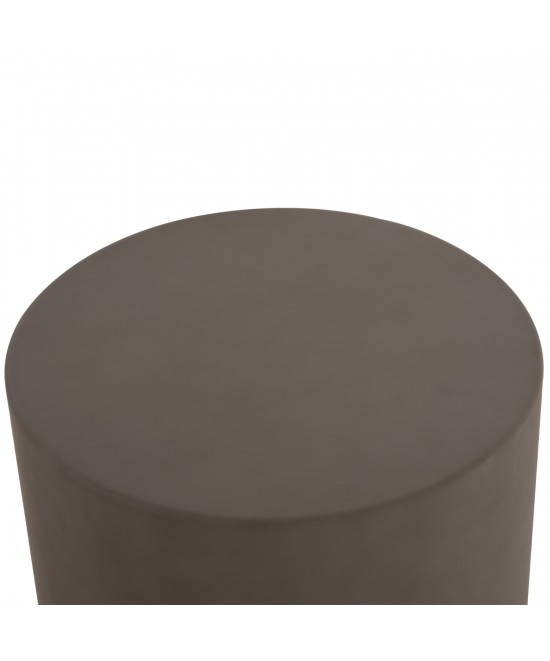 ΤΡΑΠΕΖΙ ΒΟΗΘΗΤΙΚΟ FIBER CEMENT ΣΤΡΟΓΓΥΛΟ KYOKO HM6592.01 ΓΚΡΙ Φ40x43Υεκ.