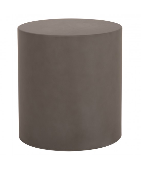 ΤΡΑΠΕΖΙ ΒΟΗΘΗΤΙΚΟ FIBER CEMENT ΣΤΡΟΓΓΥΛΟ KYOKO HM6592.01 ΓΚΡΙ Φ40x43Υεκ.