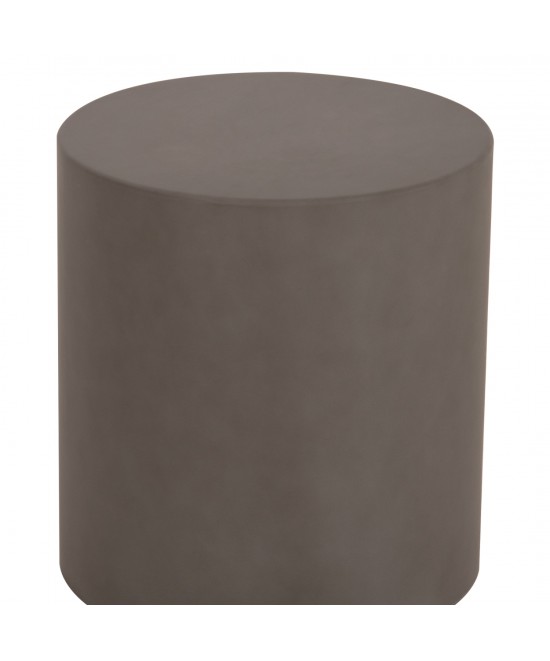 ΤΡΑΠΕΖΙ ΒΟΗΘΗΤΙΚΟ FIBER CEMENT ΣΤΡΟΓΓΥΛΟ KYOKO HM6592.01 ΓΚΡΙ Φ40x43Υεκ.