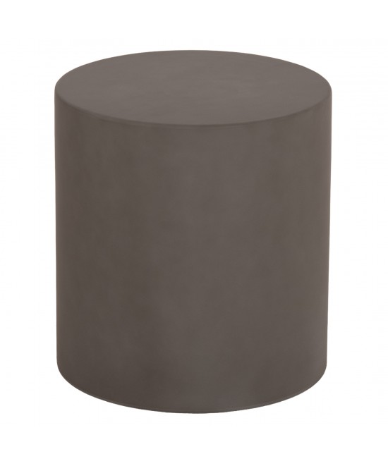 ΤΡΑΠΕΖΙ ΒΟΗΘΗΤΙΚΟ FIBER CEMENT ΣΤΡΟΓΓΥΛΟ KYOKO HM6592.01 ΓΚΡΙ Φ40x43Υεκ.