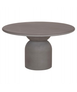 ΤΡΑΠΕΖΙ ΤΡΑΠΕΖΑΡΙΑΣ ΣΤΡΟΓΓΥΛΟ KAZVIN HM6582.01 ΓΚΡΙ FIBER CEMENT Φ130x73Υεκ