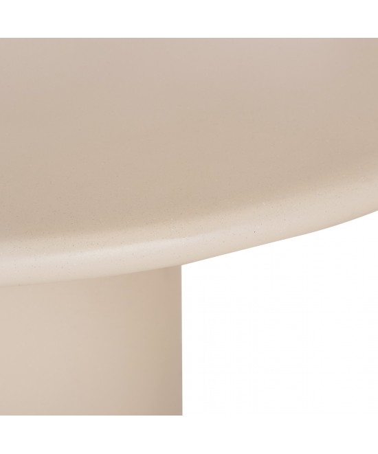 ΤΡΑΠΕΖΙ ΤΡΑΠΕΖΑΡΙΑΣ ΣΤΡΟΓΓΥΛΟ KAZVIN HM6582.02 ΜΠΕΖ FIBER CEMENT Φ130x73Υεκ