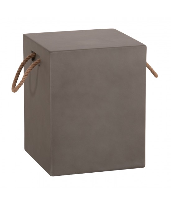 ΣΚΑΜΠΟ ΤΕΤΡΑΓΩΝΟ FIBER CEMENT ΜΕ ΧΕΡΟΥΛΙΑ ZAK HM6581.01 ΣΕ ΓΚΡΙ 36x36x45.5Υεκ