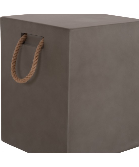 ΣΚΑΜΠΟ ΤΕΤΡΑΓΩΝΟ FIBER CEMENT ΜΕ ΧΕΡΟΥΛΙΑ ZAK HM6581.01 ΣΕ ΓΚΡΙ 36x36x45.5Υεκ