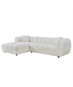 ΚΑΝΑΠΕΣ ΓΩΝΙΑ (ΑΡΙΣΤΕΡΗ) LYKKE HM3326.02L ΕΚΡΟΥ ΥΦΑΣΜΑ 280x89-165(η γωνία)x70Υεκ