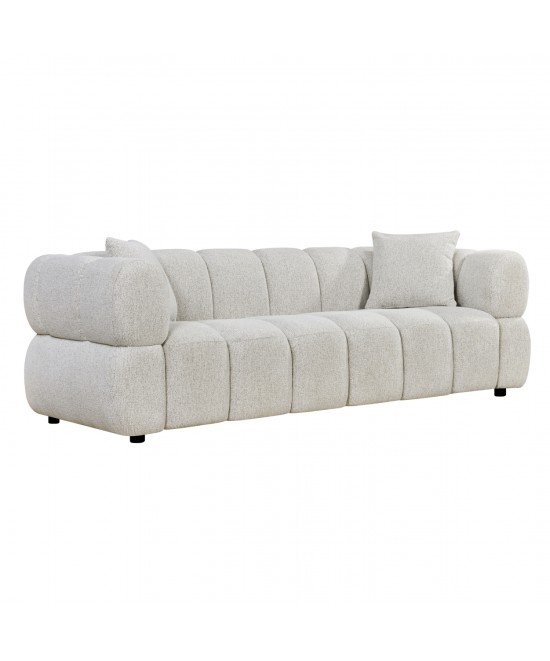 ΚΑΝΑΠΕΣ 3-ΘΕΣΙΟΣ NORIKA HM3331.02 ΕΚΡΟΥ ΥΦΑΣΜΑ 228x91x72Υεκ.
