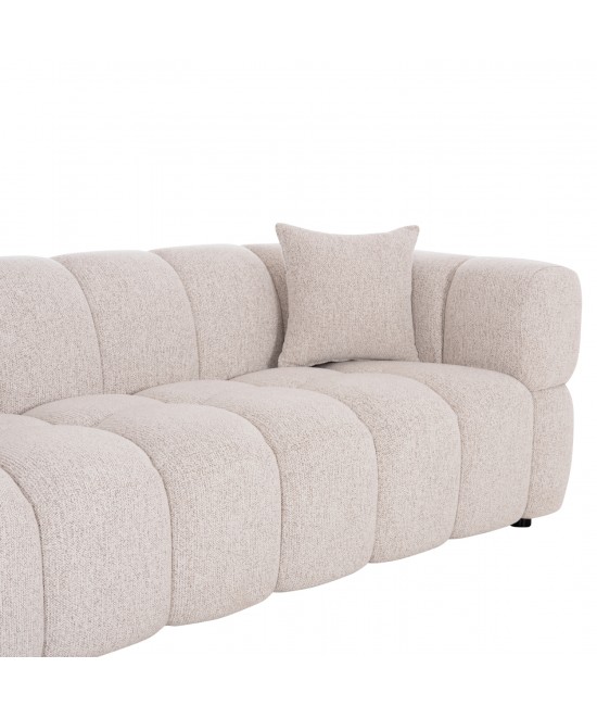ΚΑΝΑΠΕΣ 3-ΘΕΣΙΟΣ NORIKA HM3331.02 ΕΚΡΟΥ ΥΦΑΣΜΑ 220x88x85Υεκ.