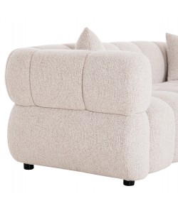 ΚΑΝΑΠΕΣ 3-ΘΕΣΙΟΣ NORIKA HM3331.02 ΕΚΡΟΥ ΥΦΑΣΜΑ 220x88x85Υεκ.