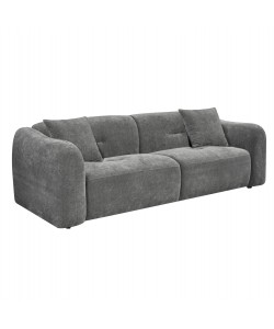 ΚΑΝΑΠΕΣ 3-ΘΕΣΙΟΣ JUNOA HM3333.01 ΓΚΡΙ ΥΦΑΣΜΑ 228x89x74Υεκ