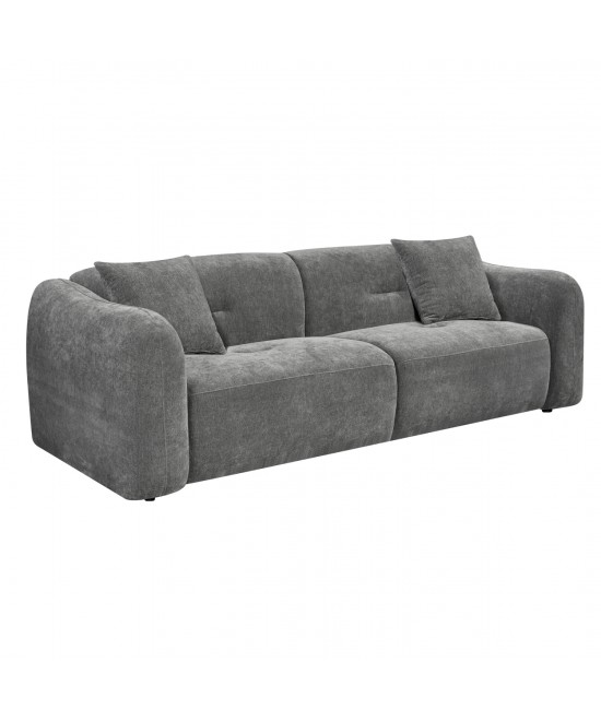 ΚΑΝΑΠΕΣ 3-ΘΕΣΙΟΣ JUNOA HM3333.01 ΓΚΡΙ ΥΦΑΣΜΑ 228x89x74Υεκ