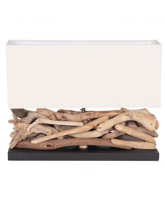 ΕΠΙΤΡΑΠΕΖΙΟ ΟΡΘΟΓΩΝΙΟ ΦΩΤΙΣΤΙΚΟ TWIGGY HM4432 DRIFTWOOD & ΛΕΥΚΟ ΚΑΠΕΛΟ 50x16,5x38Υεκ.
