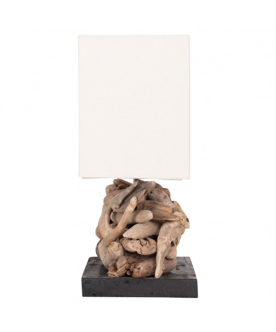 ΕΠΙΤΡΑΠΕΖΙΟ ΟΡΘΟΓΩΝΙΟ ΦΩΤΙΣΤΙΚΟ TWIGGY HM4432 DRIFTWOOD & ΛΕΥΚΟ ΚΑΠΕΛΟ 50x16,5x38Υεκ.