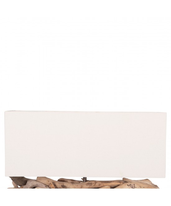 ΕΠΙΤΡΑΠΕΖΙΟ ΟΡΘΟΓΩΝΙΟ ΦΩΤΙΣΤΙΚΟ TWIGGY HM4432 DRIFTWOOD & ΛΕΥΚΟ ΚΑΠΕΛΟ 50x16,5x38Υεκ.
