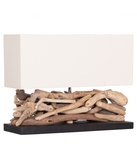 ΕΠΙΤΡΑΠΕΖΙΟ ΟΡΘΟΓΩΝΙΟ ΦΩΤΙΣΤΙΚΟ TWIGGY HM4432 DRIFTWOOD & ΛΕΥΚΟ ΚΑΠΕΛΟ 50x16,5x38Υεκ.