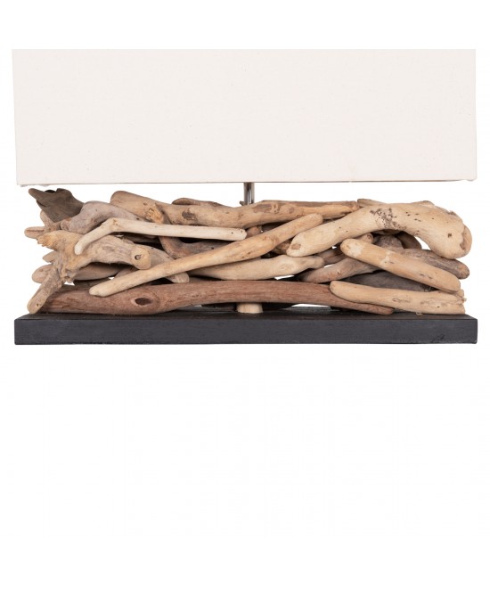 ΕΠΙΤΡΑΠΕΖΙΟ ΟΡΘΟΓΩΝΙΟ ΦΩΤΙΣΤΙΚΟ TWIGGY HM4432 DRIFTWOOD & ΛΕΥΚΟ ΚΑΠΕΛΟ 50x16,5x38Υεκ.