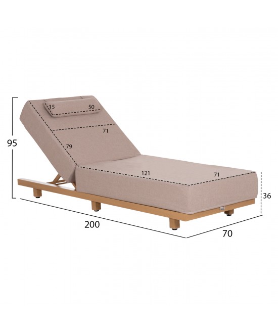 ΕΠΑΓΓΕΛΜ. ΞΑΠΛΩΣΤΡΑ JESSIE HM10714.05 HEAT TRANSFER ΑΛΟΥΜ.--ΜΠΕΖ ΜΑΞΙΛΑΡΙ 200x71x79Υεκ