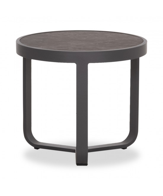 ΤΡΑΠΕΖΑΚΙ ΑΛΟΥΜΙΝΙΟΥ DEVIOUS SM6440.01 ΑΝΘΡΑΚΙ--ΓΚΡΙ SINTERED STONE TOP Φ45x41Υεκ.