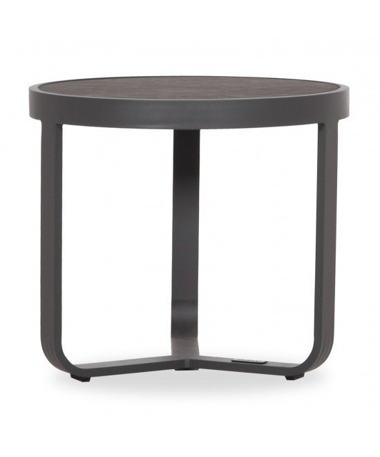 ΤΡΑΠΕΖΑΚΙ ΑΛΟΥΜΙΝΙΟΥ DEVIOUS SM6440.01 ΑΝΘΡΑΚΙ--ΓΚΡΙ SINTERED STONE TOP Φ45x41Υεκ.