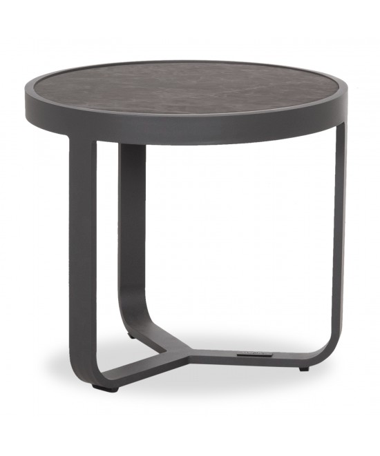 ΤΡΑΠΕΖΑΚΙ ΑΛΟΥΜΙΝΙΟΥ DEVIOUS SM6440.01 ΑΝΘΡΑΚΙ--ΓΚΡΙ SINTERED STONE TOP Φ45x41Υεκ.