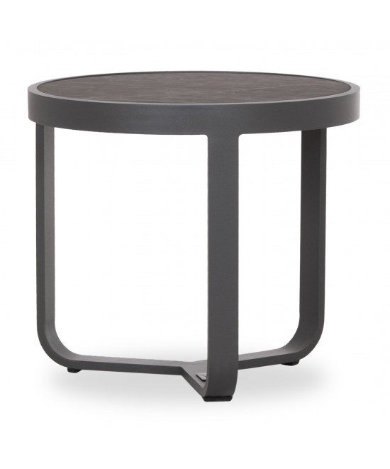 ΤΡΑΠΕΖΑΚΙ ΑΛΟΥΜΙΝΙΟΥ DEVIOUS SM6440.01 ΑΝΘΡΑΚΙ--ΓΚΡΙ SINTERED STONE TOP Φ45x41Υεκ.