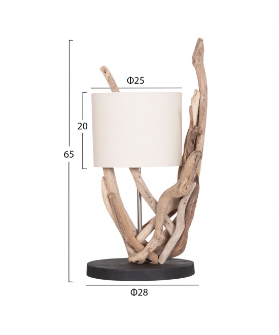 ΕΠΙΤΡΑΠΕΖΙΟ ΦΩΤΙΣΤΙΚΟ BRAMBLE HM4873 DRIFTWOOD & ΛΕΥΚΟ ΚΑΠΕΛΟ Φ28x65Υεκ.