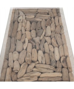 ΤΡΑΠΕΖΙ ΣΑΛΟΝΙΟΥ ΟΡΘΟΓΩΝΙΟ SPARROW HM18366 DRIFTWOOD--ΓΥΑΛΙ 105x45x47Υεκ.