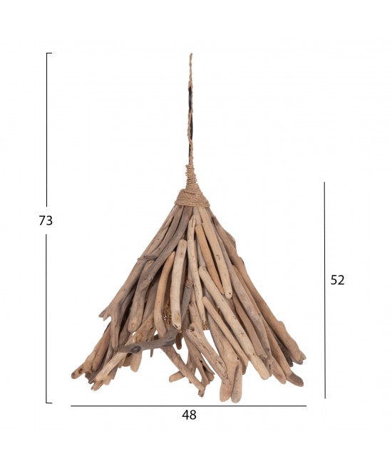 ΦΩΤΙΣΤΙΚΟ ΟΡΟΦΗΣ ΚΡΕΜΑΣΤΟ TREIT HM4875 DRIFTWOOD ΣΕ ΦΥΣΙΚΟ 48x54x52-73Υεκ [1xΕ27]