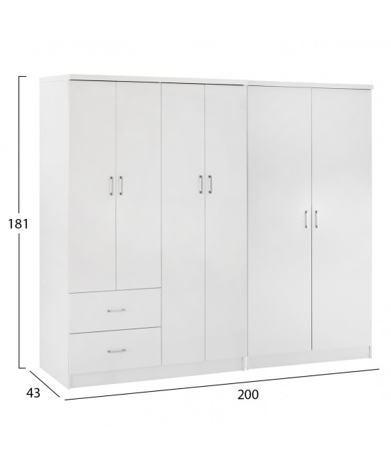 ΝΤΟΥΛΑΠΑ 6ΦΥΛΛΗ BLAKELY HM21235.05 ΜΕΛΑΜΙΝΗ ΧΡΩΜΑ ΛΕΥΚΟ 201x43x181Υεκ ΝΤΟΥΛΑΠΑ 6ΦΥΛΛΗ BLAKELY HM21235.05 ΜΕΛΑΜΙΝΗ ΧΡΩΜΑ ΛΕΥΚΟ 201x43x181Υεκ
