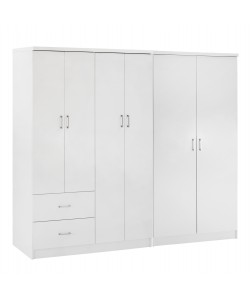 ΝΤΟΥΛΑΠΑ 6ΦΥΛΛΗ BLAKELY HM21235.05 ΜΕΛΑΜΙΝΗ ΧΡΩΜΑ ΛΕΥΚΟ 201x43x181Υεκ