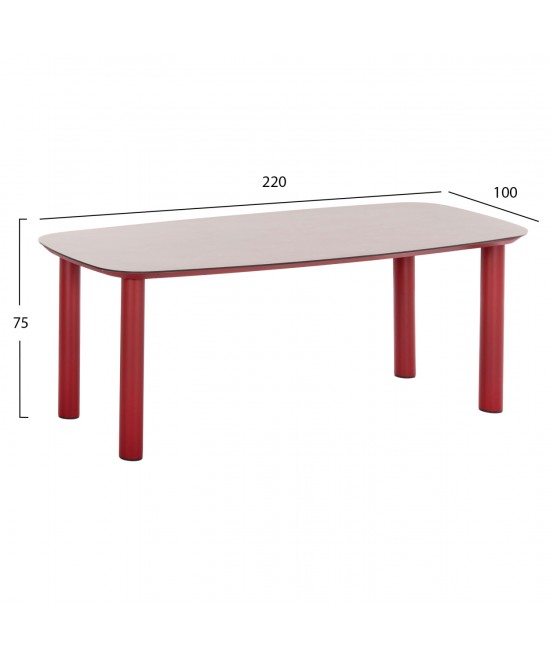 ΤΡΑΠΕΖΙ DOSUN HM6202.05 KOKKINO ΑΛΟΥΜΙΝΙΟ-3D PRINT ΓΥΑΛΙ ΓΚΡΙ-ΚΕΡΑΜΙΚΟ LOOK 220x100x75Υεκ ΤΡΑΠΕΖΙ DOSUN HM6202.05 KOKKINO ΑΛΟΥΜΙΝΙΟ-3D PRINT ΓΥΑΛΙ ΓΚΡΙ-ΚΕΡΑΜΙΚΟ LOOK 220x100x75Υεκ