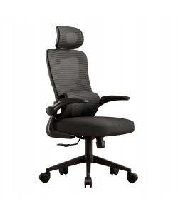 ΚΑΡΕΚΛΑ ΓΡΑΦΕΙΟΥ KESI HM1222.01 ΜΑΥΡO MESH & PP 52x50x122Υεκ.