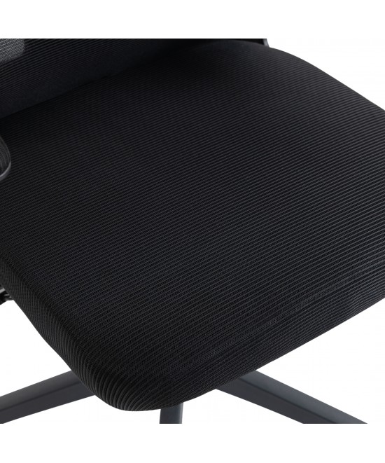ΚΑΡΕΚΛΑ ΓΡΑΦΕΙΟΥ KESI HM1222.01 ΜΑΥΡO MESH & PP 52x50x122Υεκ.