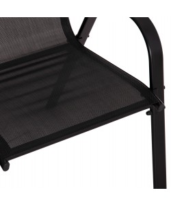ΣΕΤ ΤΡΑΠΕΖΑΡΙΑΣ 5ΤΜΧ ADAM HM10896.03 ΤΡΑΠΕΖΙ 120x70εκ & 4 ΠΟΛΥΘΡΟΝΕΣ--ΜΑΥΡΟ