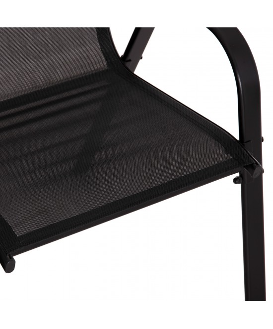 ΣΕΤ ΤΡΑΠΕΖΑΡΙΑΣ 5ΤΜΧ ADAM HM10896.03 ΤΡΑΠΕΖΙ 120x70εκ & 4 ΠΟΛΥΘΡΟΝΕΣ--ΜΑΥΡΟ