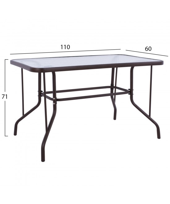 ΣΕΤ ΤΡΑΠΕΖΑΡΙΑΣ 5ΤΜΧ ADAM HM10897.02 ΤΡΑΠΕΖΙ 110x60εκ & 4 ΠΟΛΥΘΡΟΝΕΣ--ΚΑΦΕ