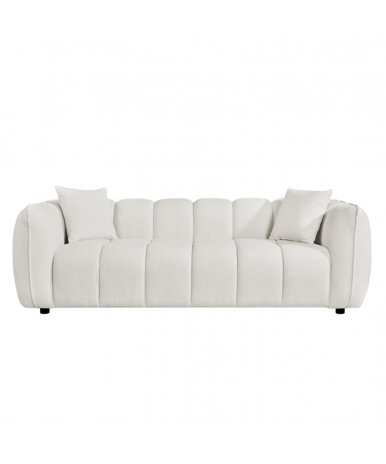 ΚΑΝΑΠΕΣ 3-ΘΕΣΙΟΣ LYKKE HM3323.02 ΕΚΡΟΥ ΥΦΑΣΜΑ 229x89x70Υεκ