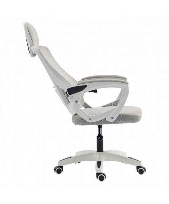 ΚΑΡΕΚΛΑ ΓΡΑΦΕΙΟΥ SALAS HM1223.02 P.P. ΛΕΥΚΟ-ΓΚΡΙ MESH ΥΦΑΣΜΑ 60x60x118-128Υεκ