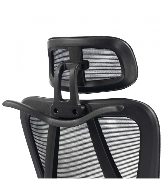ΚΑΡΕΚΛΑ ΓΡΑΦΕΙΟΥ FRANTIC HM1224.01 ΜΑΥΡO MESH & ΠΟΛΥΠΡΟΠΥΛΕΝΙΟ 60x60x134Υεκ