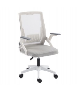 ΚΑΡΕΚΛΑ ΓΡΑΦΕΙΟΥ ZENITH HM1225.02 ΛΕΥΚΟ PP--ΑΝΟΙΧΤΟ ΓΚΡΙ MESH 60x60x92-100Υεκ