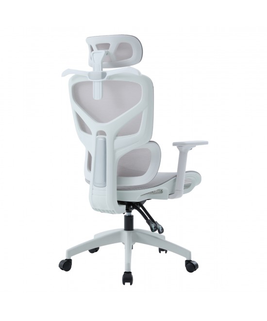ΚΑΡΕΚΛΑ ΓΡΑΦΕΙΟΥ APEX HM1227.02 ΛΕΥΚΟ PP--ΑΝΟΙΧΤΟ ΓΚΡΙ MESH 68x68x120-130Υεκ
