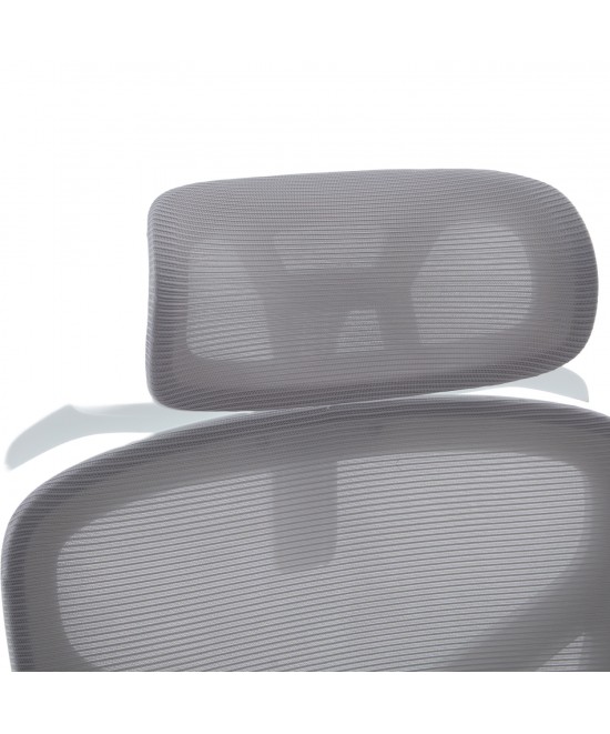 ΚΑΡΕΚΛΑ ΓΡΑΦΕΙΟΥ APEX HM1227.02 ΛΕΥΚΟ PP--ΑΝΟΙΧΤΟ ΓΚΡΙ MESH 68x68x120-130Υεκ