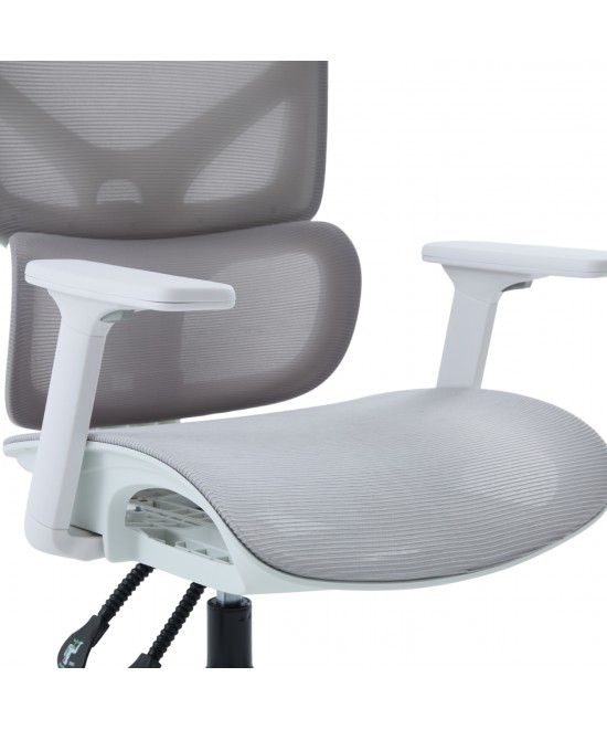 ΚΑΡΕΚΛΑ ΓΡΑΦΕΙΟΥ APEX HM1227.02 ΛΕΥΚΟ PP--ΑΝΟΙΧΤΟ ΓΚΡΙ MESH 68x68x120-130Υεκ