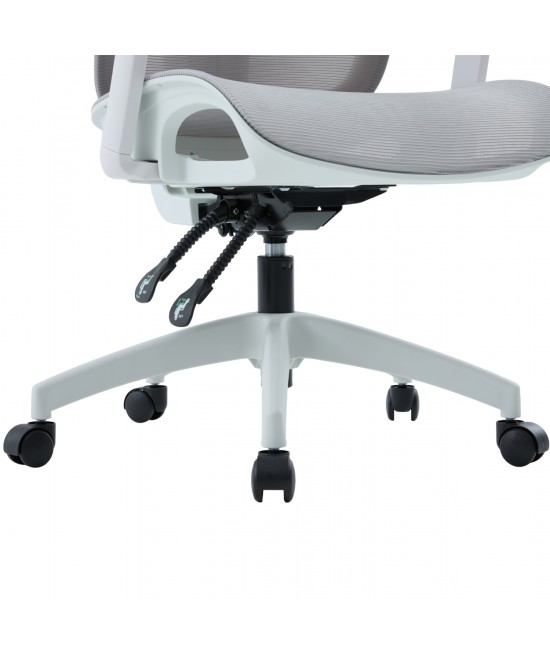 ΚΑΡΕΚΛΑ ΓΡΑΦΕΙΟΥ APEX HM1227.02 ΛΕΥΚΟ PP--ΑΝΟΙΧΤΟ ΓΚΡΙ MESH 68x68x120-130Υεκ